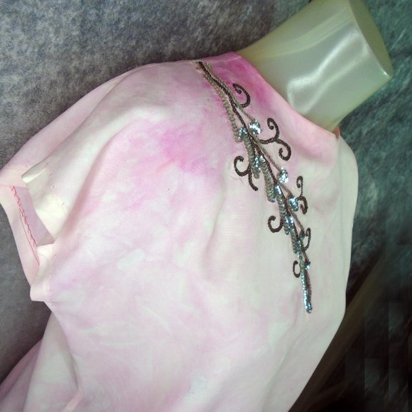 50s Vintage Rayon Blouse with Sequin Detail, ANTI FASHION - Not for Everybody! - Picture 8 of 13